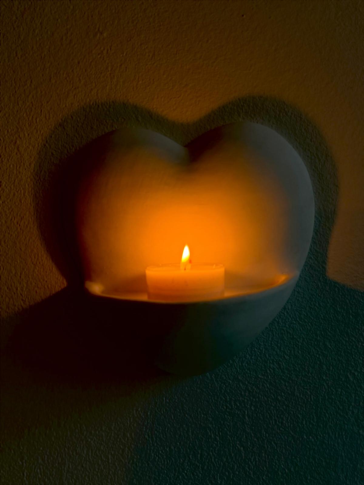 Puur hart wandkandelaar