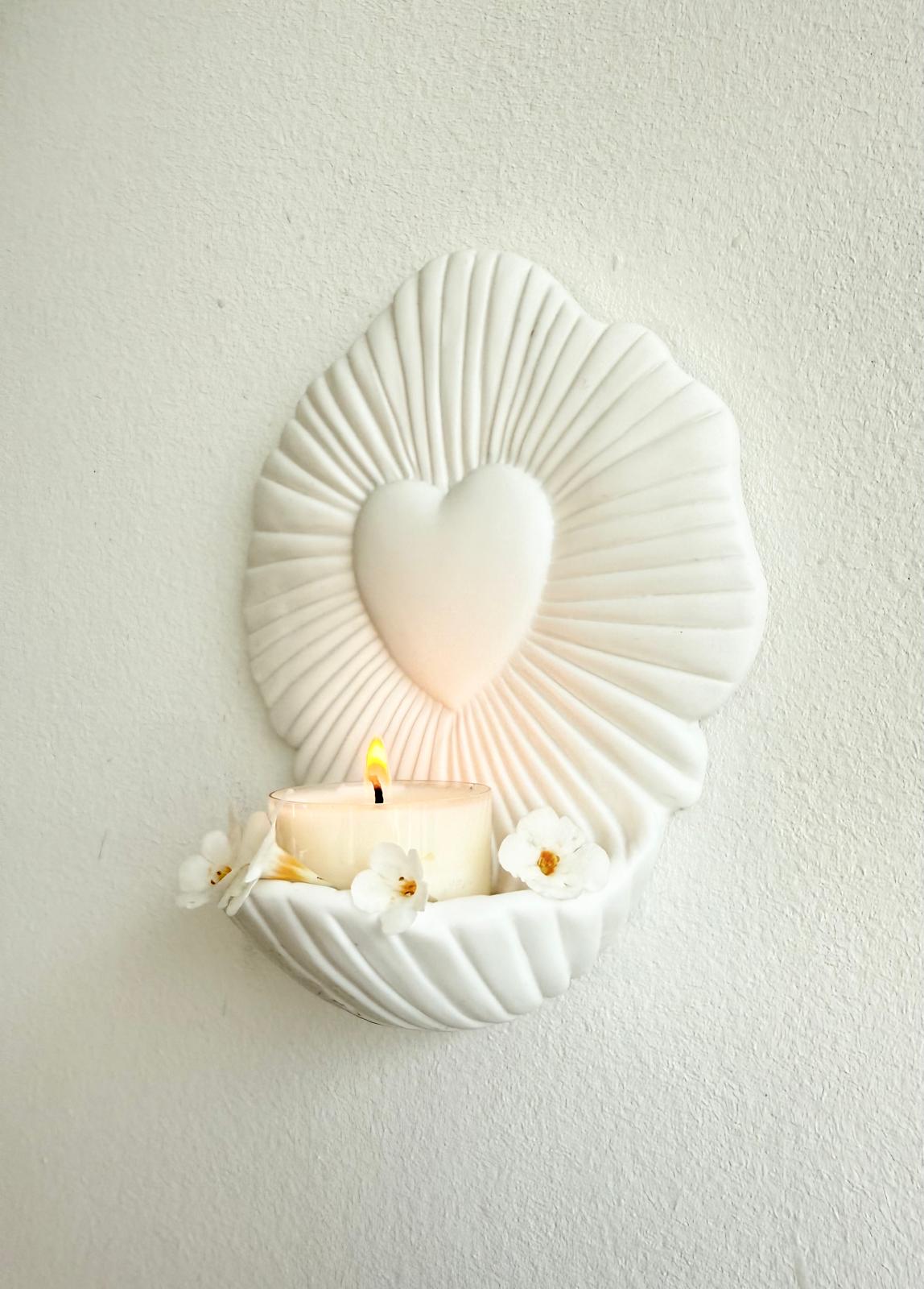 Stralend hart wandkandelaar