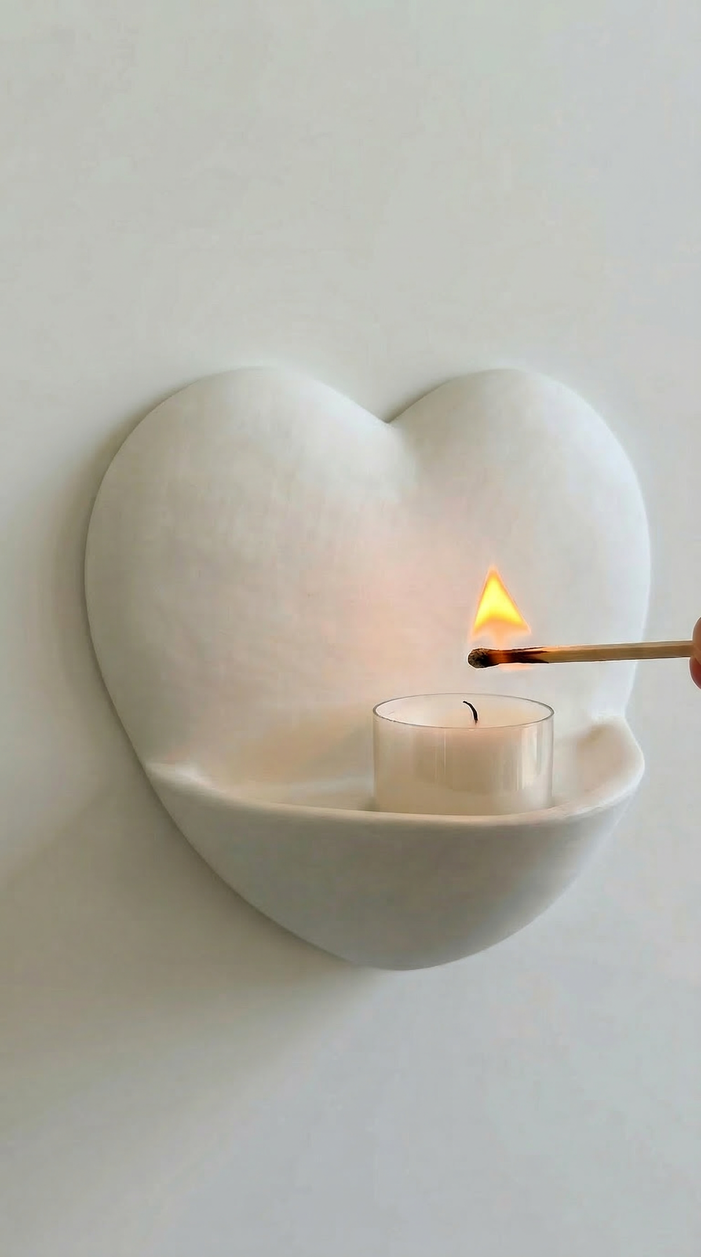 Puur hart wandkandelaar