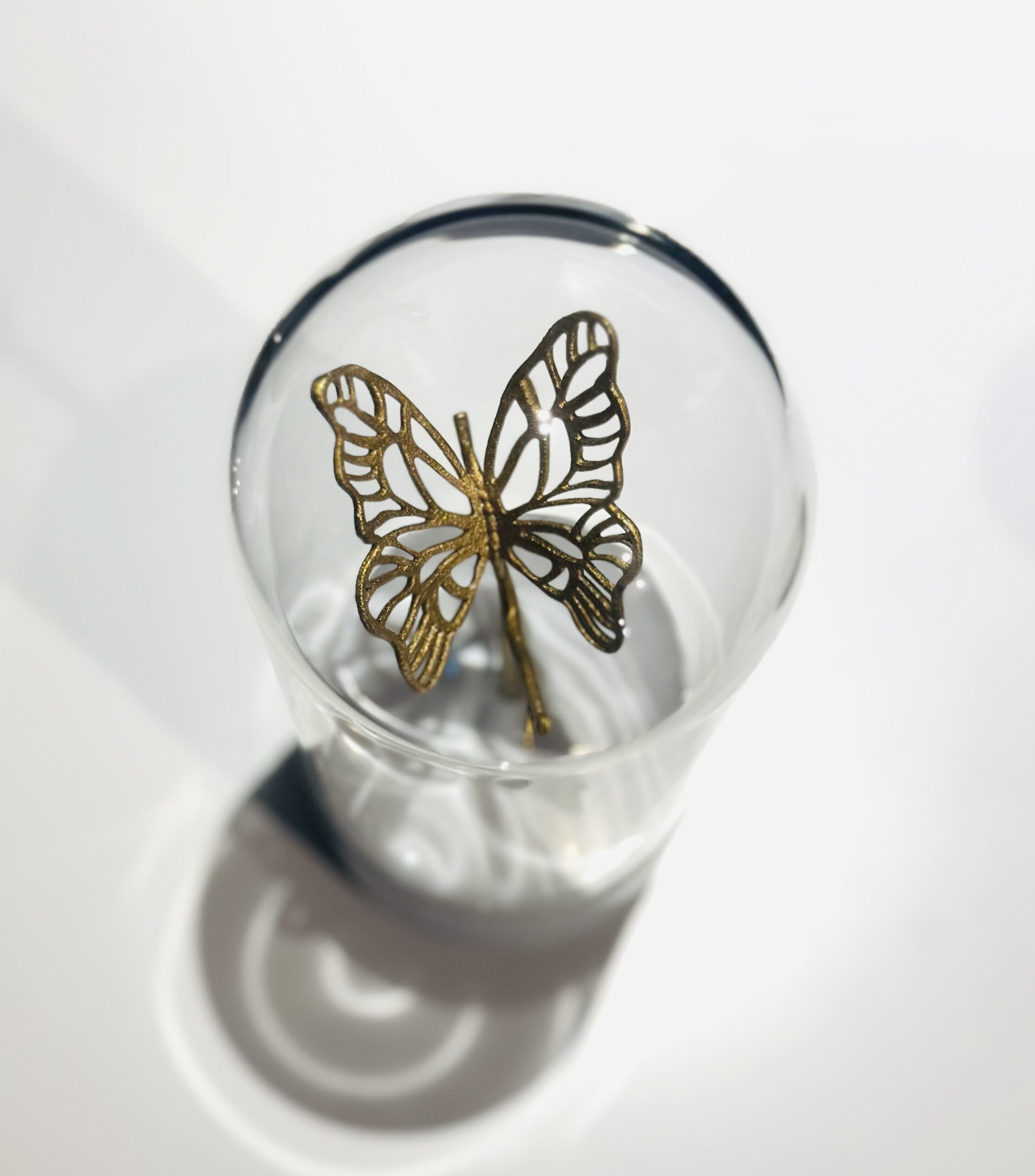 Vlinder in mini stolp urn